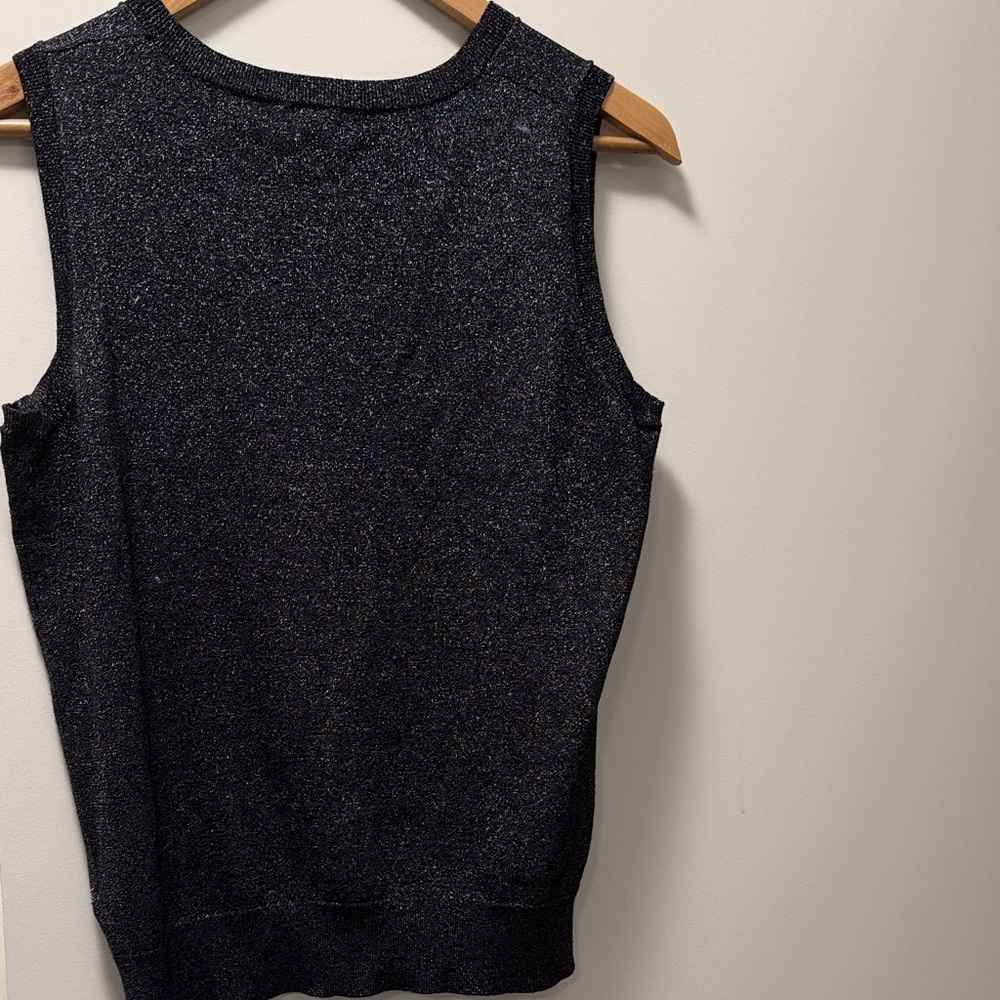 Banana Republic Black Sleeveless Sparkle Top size M - Picture 4 of 4